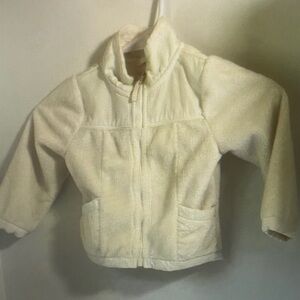 Kids Cream Fleece Zip Jacket